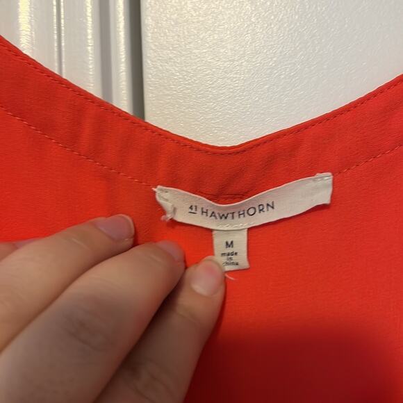 41 Hawthorn Coral Beaded Neckline Hidden Button Up Tank - Picture 4 of 13